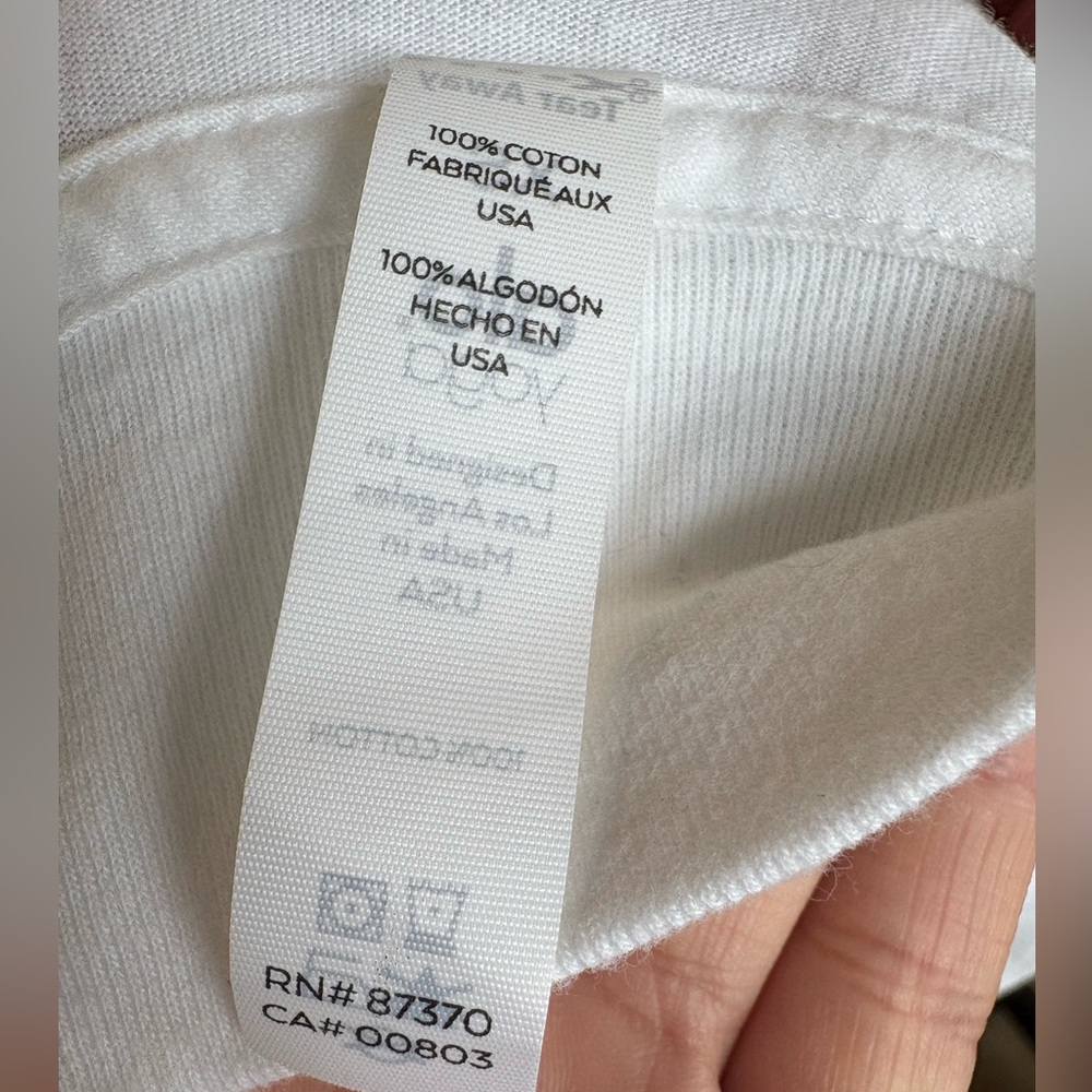 ALO Yoga White Relaxed Crop Top size XSmall - Picture 5 of 5